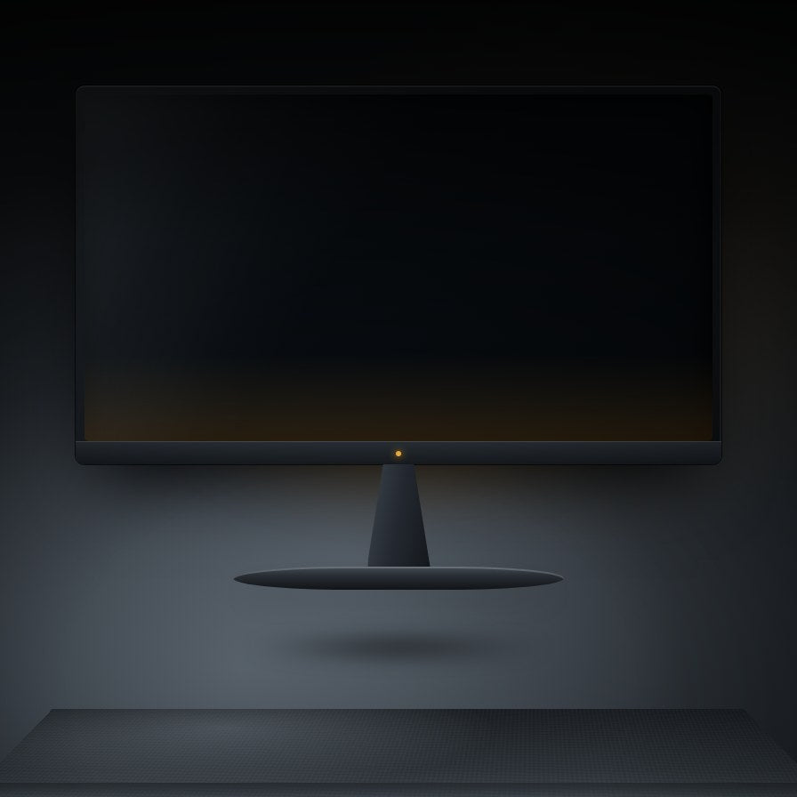 A 27-inch monitor on a slim stand