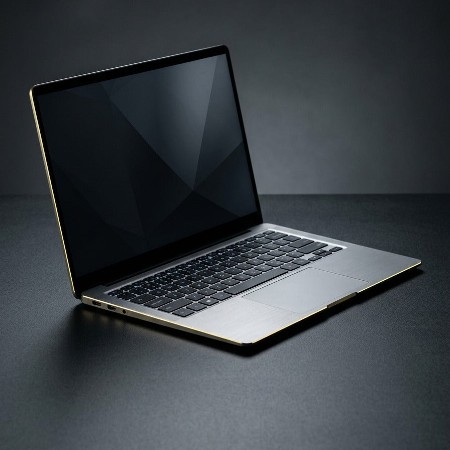 NovaBook Pro 14 open on a dark studio surface